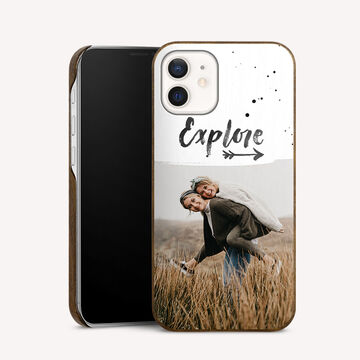 Funda móvil personalizada fina de madera 002